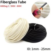 【LZ】✹✼  Chemical Trançado De Fibra De Vidro Sleeving Tubo De Cabo Envoltório De Fio HTG Alta Temperatura Luva De Fibra De Vidro 1 a 35mm 1 m 5m