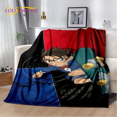 （in stock）Detective Conan Cartoon Soft Velvet Blanket Decorative Blanket for Beds, Living Rooms, Bedrooms, Sofas, Picnic 3D（Can send pictures for customization）