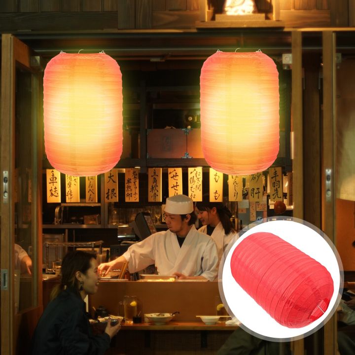โคมไฟแตงโม2ชิ้นสำหรับฤดูหนาวสติ๊กเกอร์ตกแต่งผนังโคมไฟที่ละเอียดอ่อนโคมไฟแบบกลมจี้สีสไตล์ญี่ปุ่น
