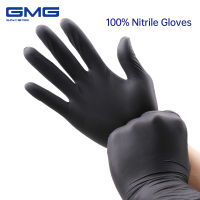 Nitrile Gloves Black 100pcs Food Grade Waterproof Allergy Free Disposable Work Safety Gloves 100 Nitrile Gloves Mechanic Glove