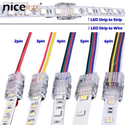 ❈㍿ LED Strips Connector 5pcs 2pin 3pin 4pin 5pin 6pin Solder-free Connector Terminal Splice for RGB RGBW RGBWW 3528 5050