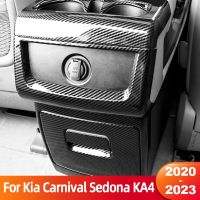 For Kia Carnival Sedona KA4 2020 2021 2022 2023 ABS Car Rear Air Conditioning Vent Outlet Frame Cover Trim Sticker Accessories