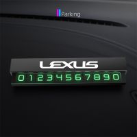 Car Temporary Contact person Parking Card Metal Alloy Car Phone Number Card Plate For Lexus NX IS250 ES350 GX460 GS UX RX350 LX