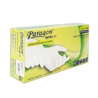 [คุ้มค่าราคา!] ถุงมือยาง ไนไตร PARAGON รุ่น 75-253128 ขนาด S (แพ็ค 100 ชิ้น) สีขาว