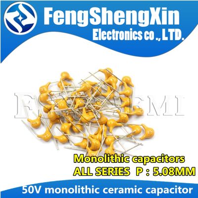 100pcs 50V monolithic ceramic capacitor 10PF 10UF 22PF 47NF 220NF 1NF 4.7UF 1UF 100NF 330NF 0.1UF 102 104 105 106 103 473 334