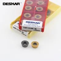 10PCS DESKAR RDMT1204MO MQ LF6018 LF6028 มิลลิ่งคาร์ไบด์แทรกเครื่องกลึง CNC เครื่องตัดเครื่องมือกลึง Mill ใบมีดโลหะผสมแข็ง