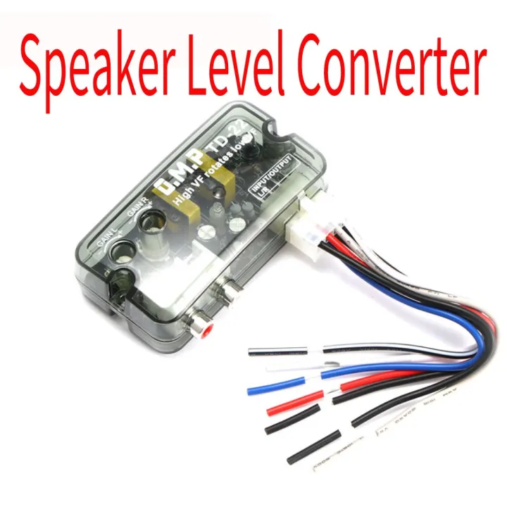 Speaker Level Converter Adapter RCA Stereo High To Low Adjustable