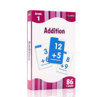 English original addition calculation primary school mathematics teaching addition flash Kids Flash Cards 86 cards childrens Enlightenment word card addition, subtraction, multiplication and division series cards