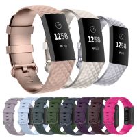 {zhiyun Watchshop}สายนาฬิกาคุณภาพสูงสำหรับ Fitbit Charge 4สร้อยข้อมือนาฬิกาสปอร์ตสายรัดข้อมือซิลิโคนสำหรับ Fitbit Charge 3/3 SE อุปกรณ์เสริม