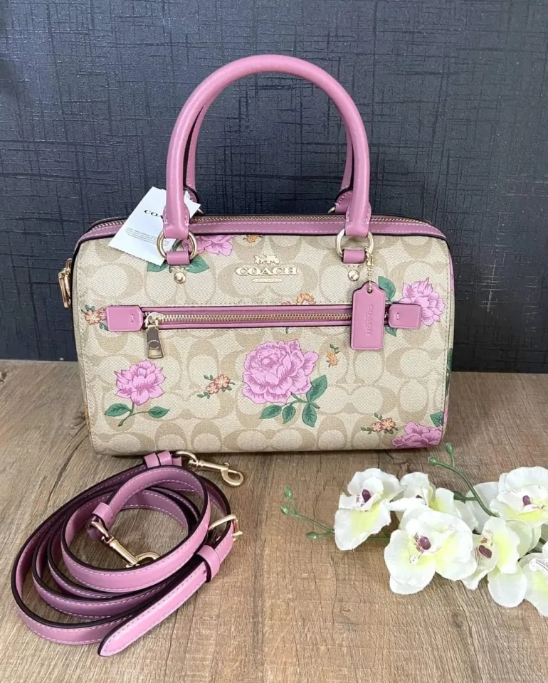 NWT Coach 2717 Rowan Satchel In Signature Canvas W/ Prairie Rose Print $350