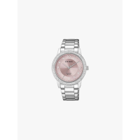 Citizen นาฬิกาข้อมือผู้หญิง [ประกันร้าน] CITIZEN นาฬิกาข้อมือผู้หญิง รุ่น AQ Mid Pink Dial Silver รุ่น EL3090-81X