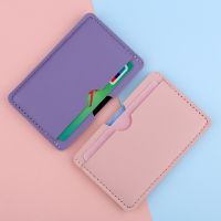 Men PU Leather Credit Card Holder Ultra Thin 3 Card Slots Slim Card Business Wallet Card Case Women Small Coin Cards Cover Card Holders