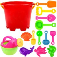 14pcs Beach Toys For Children Sandbox Set Kit Sea Sand Bucket Rake Hourglass Water Table Play And Fun Shovel Mold Summer