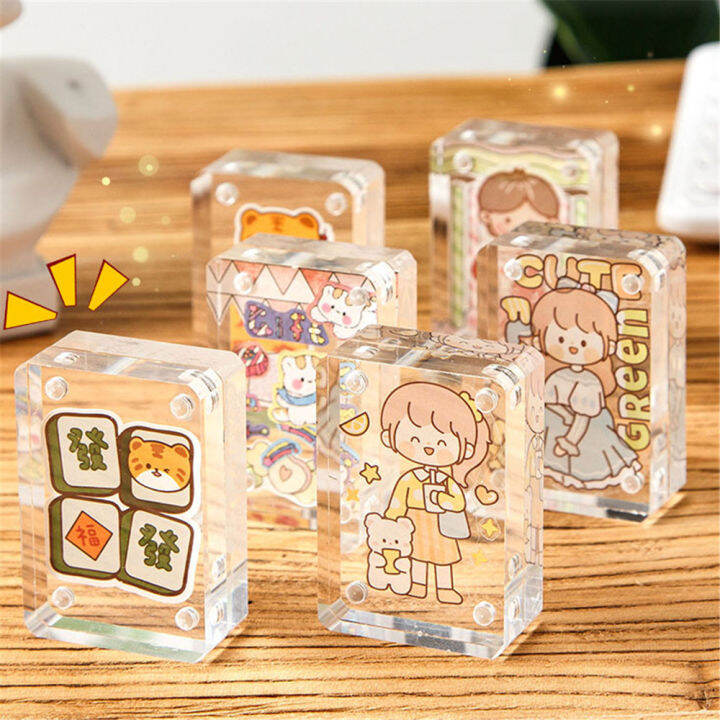 sanheZ】Clear Acrylic Photo Frame Picture Photo Holder Display