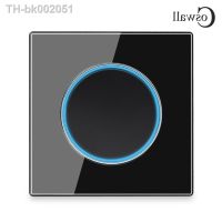 ○ Coswall 1/2/3/4 Gang 1/2 Way On / Off Wall Light Switch Large Aperture LED Backlight Data HDMI USB Charger Glass Panel Black