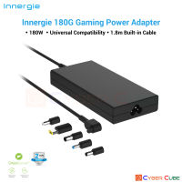 Innergie 180G Gaming Power Adapter 180W (Black) - Universal Compatibility 1.8m Built-in Cable / อะแดปเตอร์สำหรับโน้ตบุ๊คเกมมิ่ง พร้อมหัวต่อ 5 แบบ (ไม่รองรับหัวต่อแบบ USB-C))