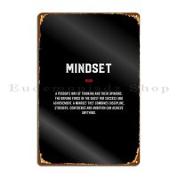 Celestineor Mindset Dictionary Poster, Metal Plaque Poster With Rusty Print, Ideal For Living Room, Party Decor, Vintage Style Tin Sign Poster