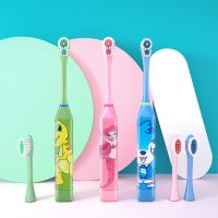 [High Quality] Kids Electric Toothbrush Cartoon Pattern Double-Sided Childrens Tooth Brush