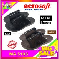 Aerosoft รุ่น MA 5103 รองเท้า แอโร่ซอฟ สีดำ สีน้ำตาล แบบสวม ใส่สบาย หน้ากว้าง ไซร์ใหญ่ รุ่นขายดี