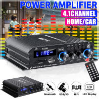 4X400W รถบ้านใช้ช่อง4.1เครื่องขยายเสียงบลูทูธเครื่องขยายเสียง Hi-Fi ควบคุมระยะไกล