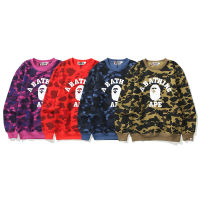 Bape Hoodies เสื้อคู่สีสันสดใสเสื้อคลุมลายพราง Bape อาบน้ำลายลิงใส่ได้ทั้งชายและหญิง