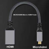 Kabel ekstensi HDMI mikro pria 20CM 1080P 4K 60HZ V2.0 micromhdmi Male LURUS ke HDMI Fmale untuk kamera HDTV Monitor proyektor Tabl