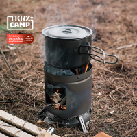 RAVEN CLAW Naturehike  Mini titanium wood stove เตาไททาเนียมสำหรับใส่ฟืนหรือถ่านไม้