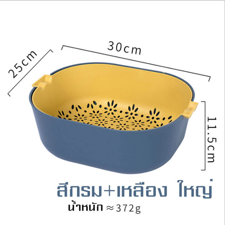 ตะกร้าล้างผัก-ตะกร้าใส่ของ-ตะกร้าอเนกประสงค์-ตะกร้า-ตะกร้าล้างผักผลไม้-ถนัดมือ-ตะกร้าล้างผัก