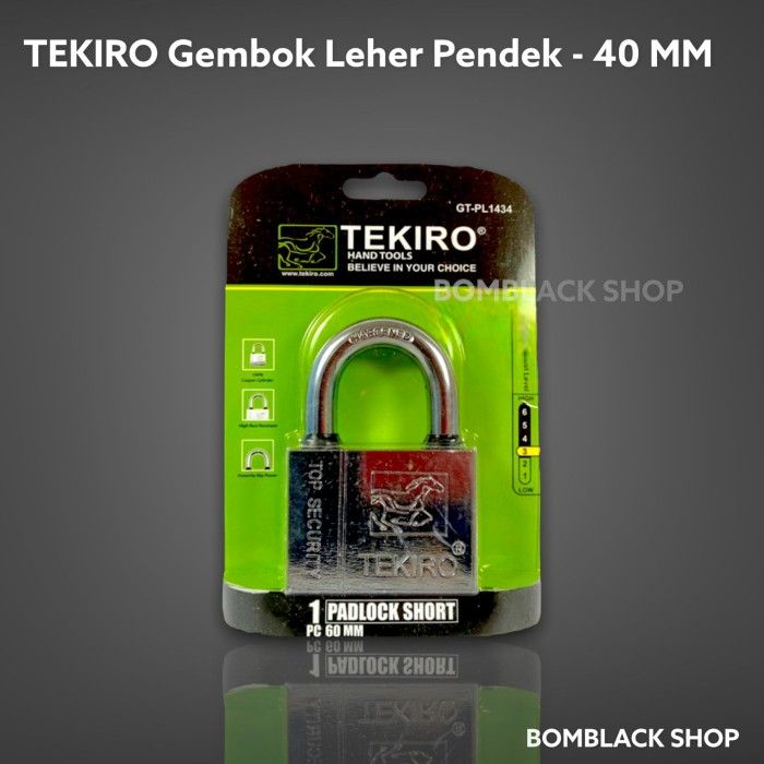 Tekiro Kunci Gembok Leher Pendek 40 50 60 70mm Padlock Short Putih