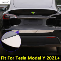 ด้านหลัง Trunk Gate หางประตู Overlay Strip ตกแต่งสำหรับ Tesla รุ่น Y 2021 2022สแตนเลสอุปกรณ์เสริมภายนอก