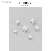 ? ของขวัญ DIY ของขวัญเครื่องประดับ S925 silver square every bead geometric squares DIY bracelet beads accessories Chiang mai Thailand handmade