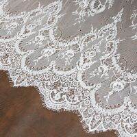 ；‘。、’ (1.5X3meters) Fashion High Quality Handmade Dress DIY White Eyelash Lace Manual DIY Trimming Fabric Curtain Decoration