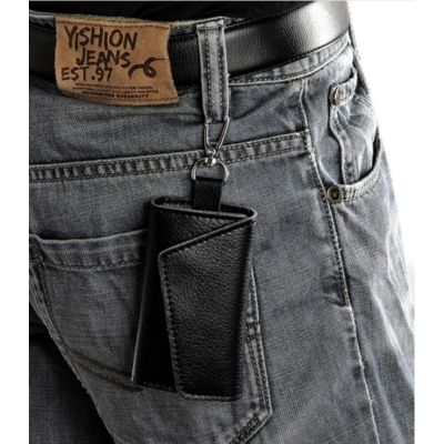 MILANDO Multipurpose Key Holder PU Leather Car Pouch Bag Wallet Card Case Dom (Type 2)