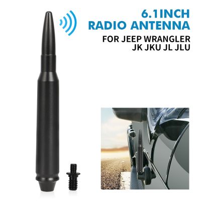 ♦▽♕ 6.1 inch Aluminium Car Roof AM FM Radio Antenna Auto For Jeep Wrangler JK JL JKU JLU 2007 - 2021 Signal Amplifier Mast Aerial