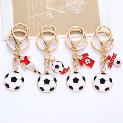 Sport Football Pendant KeyChain Soccer Shoe Keyrings Ornaments Men Souvenir