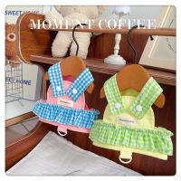 Cute Summer Plaid Vest Dogs Clothing Hat Pet Traction Rope for Puppy Dog Clothes Small Costume French Bulldog Dog Harness