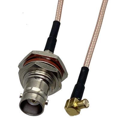 1pcs RG316 Cable BNC Female Jack Bulkhead to MCX Male Plug Right Angle Connector RF Coaxial Pigtail Jumper Adapter 4inch 10FT