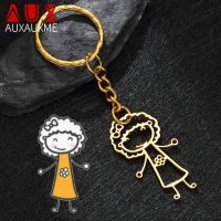 【CW】┅  Auxauxme Childrens Keychain Kids Personalized Custom Name Keyring Kids GIFT