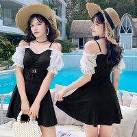 The new 2023 skirt one-piece women keep pure desire covering belly collect waist wind cultivate ones morality show thin bubble hot spring bathing suit