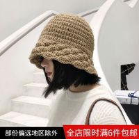 [COD] hat womens autumn and winter hand-knitted lace wool fisherman Korean version sweet cute face warm