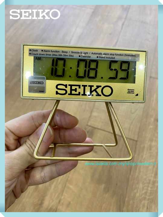 NEW & ORIGINAL SEIKO QHL087S QHL087A (QHL087)Table Clock Mini Marathon  (Limited Edition of 3,000 Pieces) | Lazada