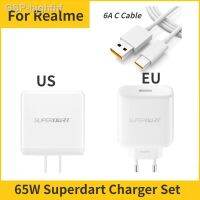 Hjghfhf หัวชาร์จ SuperDart 65W Eup/us สำหรับ GT2 Neo2 2T Q3 Dart อะแดปเตอร์ชาร์จเร็ว8i Narzo 50