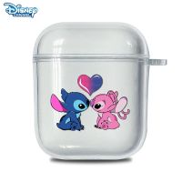 ▣ Disney Stitch Angel Lilo Pelekai etui na słuchawki dla Apple AirPods 3 2 1 Pro przezroczyste etui ochronne z możliwością dostosowania