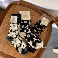 WANG Sweet Sweat Absorbing Socks Girls Warm Socks Flower Socks Spring Autumn Winter Pure Cotton Thickened Ankle Socks Lady Sleeping Hosiery/Multicolor QC7311723