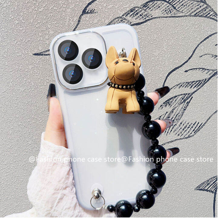 phone-case-เคส-infinix-hot-30i-hot-30-play-hot-12i-hot-12-play-เคสสร้อยข้อมือรูปบลูด็อกฟิล์มป้องกันเลนส์ในตัวสีทึบ2023ซองนุ่มใส