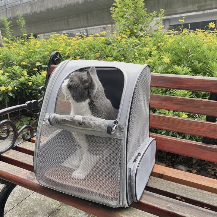 กระเป๋าสะพายกระเป๋าถือเป้สะพายหลังสัตว์เลี้ยงกระเป๋าแมว-เหมาะสำหรับแมวไม่เกิน-7-กก-sd11074