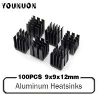 100PCS YOUNUON Heatsinks 9 x 9 x 12mm Cooler Heat Sink Aluminum Mini IC Chipset Cooling with 9448A 3M Tape Adhesives  Tape