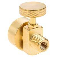 Brass Propane Gas Disposal Cylinder Bottle Adapter Valve Brass Valve 1LB Brass Valve +1/4 Inch NPT Male &amp; M8X1 Female Thread Fire Pit Stove BBQ