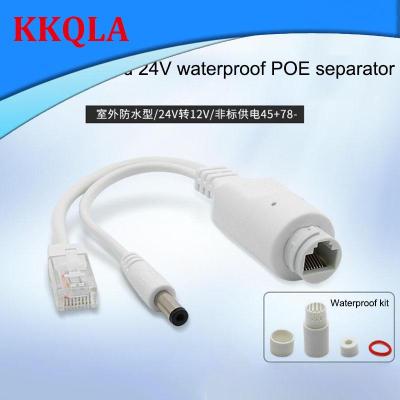 QKKQLA 24V to 12V POE Splitter Waterproof Adapter Cable Power Supply Module POE Splitter Injector for IP Camera