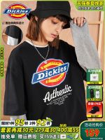 ☑☎♂Dickies เสื้อยืดแขนยาวสำหรับผู้ชาย,เสื้อแขนยาวคอกลมคู่พิมพ์ตัวอักษรปลอมสองชิ้น2023ฤดูใบไม้ผลิและฤดูใบไม้ร่วง9592